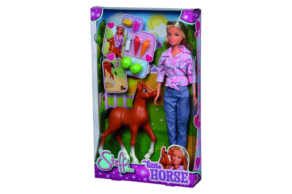 POUPEE 29CM STEFFI AKC AVEC UN PONEY SIMBA WB